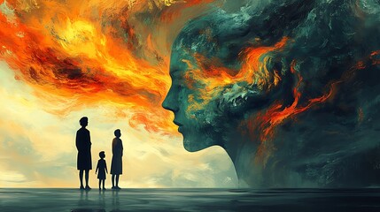 Individuals explore emotions through artful representation of inner thoughts and connections