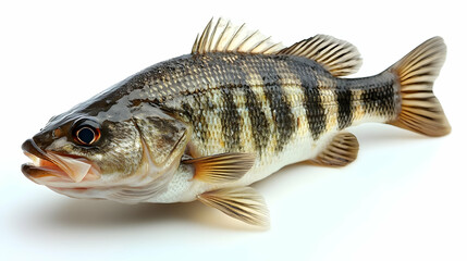 Fototapeta premium Freshwater Fish with Striped Pattern - Realistic Image