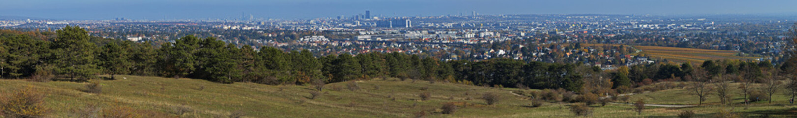 Panoramic view of Vienna from the Perchtoldsdorfer Heide,Lower Austria,Austria
