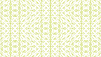 麻の葉　黄緑　背景　和柄　シンプル