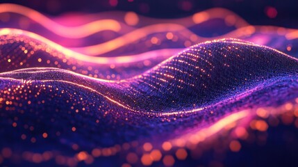 Fototapeta premium dynamic abstract graph, where lines pulse and shift in real-time, visualizing the interaction of data and technology.