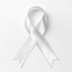  White cancer awareness ribbon 