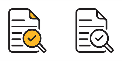 Document vector icon isolated vector graphic. Paper document page icon vector element.