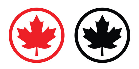 Maple leaf icon. Canadian symbol. Canada flag. Canada. Vector illustration. stock illustration