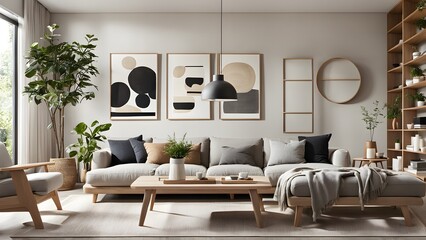 Bright and Airy Living Room with Stylish Neutral Palette, Plush Seating, and Abundant Greenery for a Fresh Look (35)