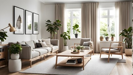 Bright and Airy Living Room with Stylish Neutral Palette, Plush Seating, and Abundant Greenery for a Fresh Look (62)