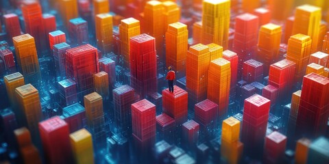 Obraz premium Company Embraces Digital Transformation as Employees Innovate with New Technologies, Showcasing the Evolution of Tech in Today’s Business Landscape