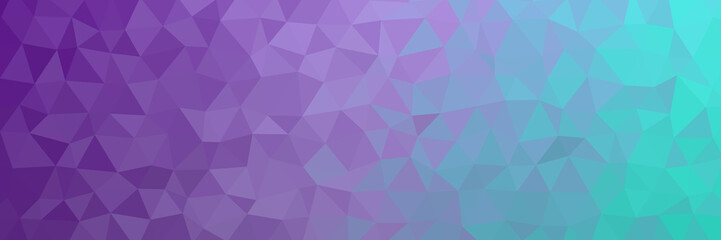 Obraz premium purple and blue polygon texture background low poly panoramic wallpaper 