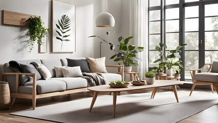 Bright and Airy Living Room with Stylish Neutral Palette, Plush Seating, and Abundant Greenery for a Fresh Look (73)