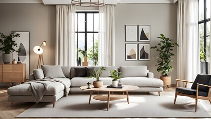 Bright and Airy Living Room with Stylish Neutral Palette, Plush Seating, and Abundant Greenery for a Fresh Look (76)