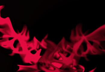 Pink fire on a black background texture