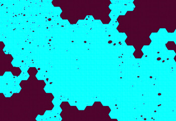 Obraz premium Purple honeycomb on a blue background paint texture