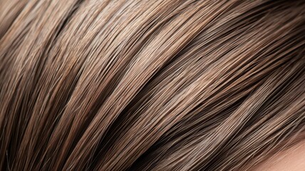 Naklejka premium Scalp with oily hair, highlighting the greasy buildup from an overactive sebaceous gland problem oily scalp, excess sebum