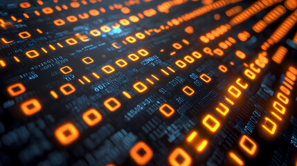 Fototapeta premium Futuristic technology data flow scene