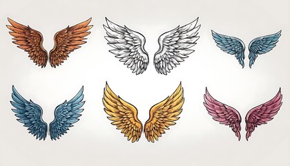 Fototapeta premium set of wings,golden wings with laurel wreath,gold, award, butterfly, fly, laurel, medal, ornament, silhouette, tattoo, triumph, trophy, wing, frame, logotype, wallpaper, 786