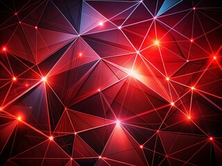 Abstract Polygonal Background with Red Hitech Lines for Modern Digital Designs, Technology Themes, and Creative Projects