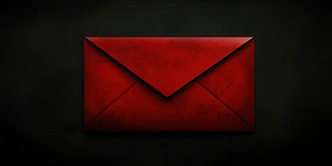 A red envelope with a black background