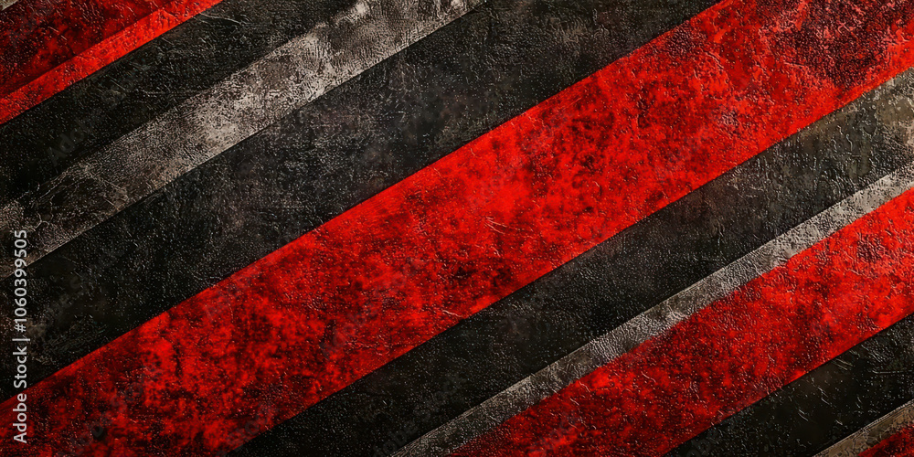 Poster a red and black striped background with a black and red stripe