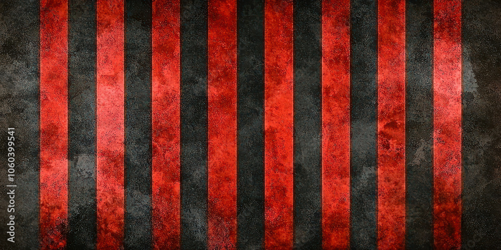 Poster a red and black striped background with a black and red stripe