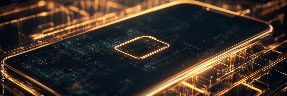 Aufkleber A smartphone screen shows a locked icon, emphasizing the importance of security in technology and digital information management. Generative AI