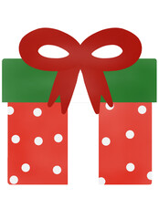 red gift box with ribbon