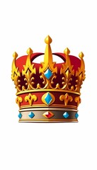 Royal King&rsquo;s Crown on white Background