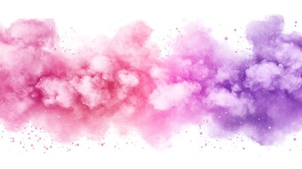 Fototapeta premium Pink and Purple Watercolor Background Minimalist White Background with Space for Text