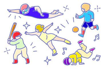 小学生に人気のスポーツ系習い事（カラー）