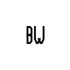 BW monogram logo design letter text name symbol monochrome logotype alphabet character simple logo