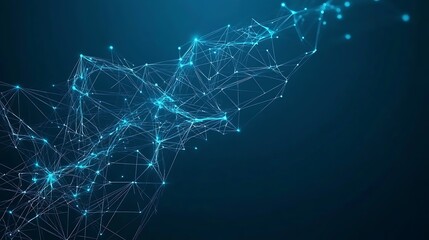 Abstract Network Connection Abstract Gradient Background with Copy Space