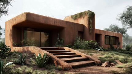 A house made by dirt earth, housing building materials, primitive, stable