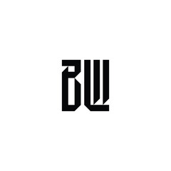 BW monogram logo design letter text name symbol monochrome logotype alphabet character simple logo