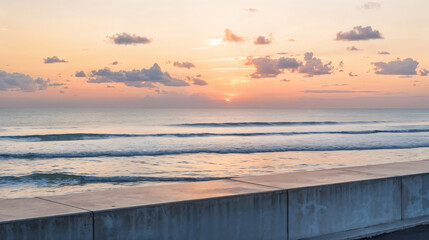 Naklejka premium cement wall near sea