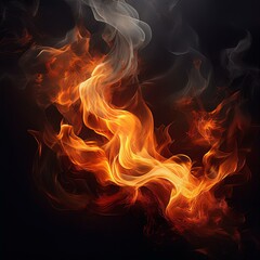 Fototapeta premium fire and smoke