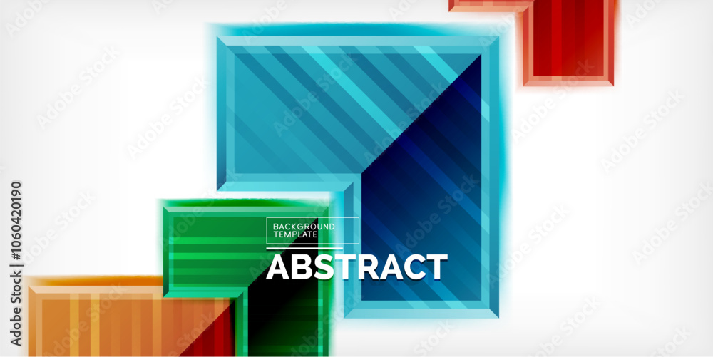 Poster Arrow symbols created with 3d effects and line texture geometric abstract background