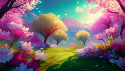 spring in the park
