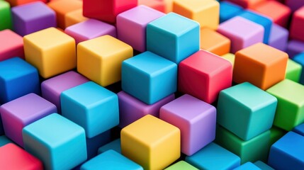 Obraz premium Colorful Abstract Blocks Background