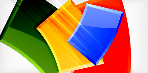 Vector abstract color geometric shapes. Illustration For Wallpaper, Banner, Background, Card, Book Illustration, landing page