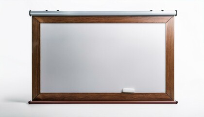 Empty whiteboard on a white background. 3D Rendering