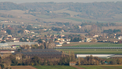 Vall&eacute;es du Lot-et-Garonne, observ&eacute;es depuis la Croix du Pech de Berre