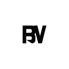 BV monogram logo design letter text name symbol monochrome logotype alphabet character simple logo