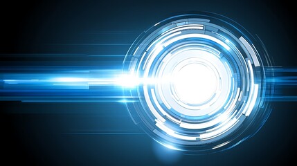 Abstract Technology Background with Bright Circle Plain Textured Background for Web Design and Copy