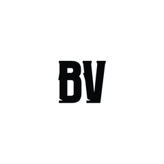 BV monogram logo design letter text name symbol monochrome logotype alphabet character simple logo