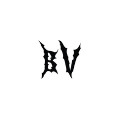 BV monogram logo design letter text name symbol monochrome logotype alphabet character simple logo