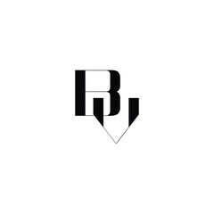 BV monogram logo design letter text name symbol monochrome logotype alphabet character simple logo