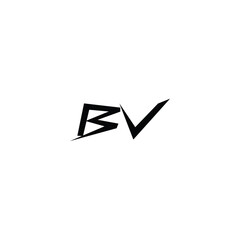 BV monogram logo design letter text name symbol monochrome logotype alphabet character simple logo