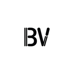 BV monogram logo design letter text name symbol monochrome logotype alphabet character simple logo