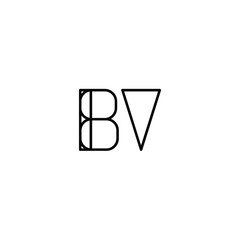BV monogram logo design letter text name symbol monochrome logotype alphabet character simple logo