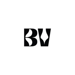 BV monogram logo design letter text name symbol monochrome logotype alphabet character simple logo