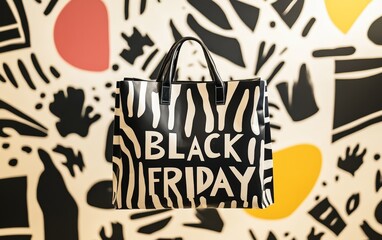 Fototapeta premium Black Friday with Bold Patterns 